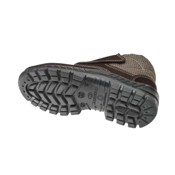 Botina Trekking Nobuck 50B26 Velcro Marrom Biqueira de Polipropileno - Image 3