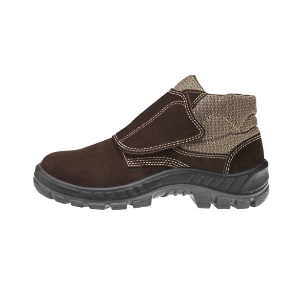 Botina Trekking Nobuck 50B26 Velcro Marrom Biqueira de Polipropileno