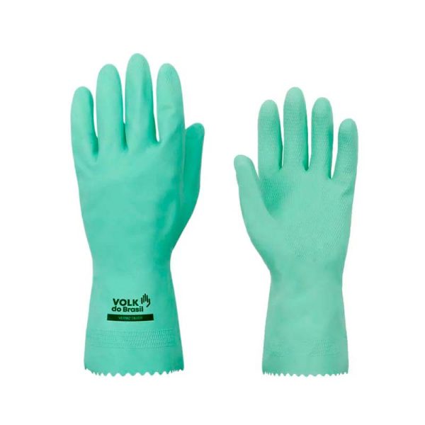 Luva de Segurança Látex Verniz Silver Verde – Volk do Brasil