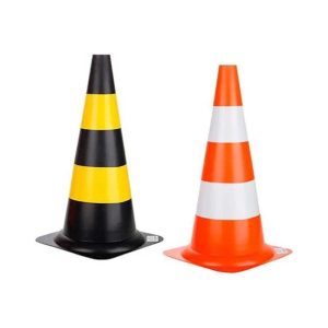 Cone Rígido Preto com Amarelo ou Laranja com Branco