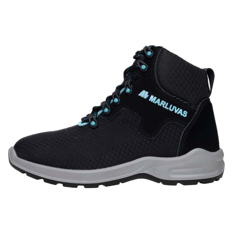 Bota de Segurança Marluvas Linha TXT Preta/Verde | Têxtil Ecológico, SRC e CA 52121