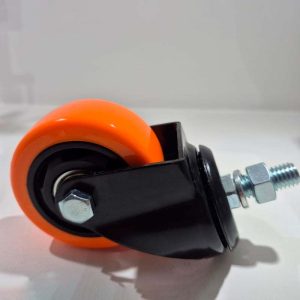 Rodízio Laranja com Espiga Giratória GLEB 312 BPA.E: Mobilidade Versátil e Encaixe Prático