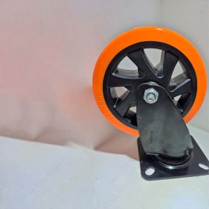 Rodízio Laranja com Placa Giratória e Freio GLPB 614 BPA.E: Alta Capacidade e Segurança para Movimentações Manuais