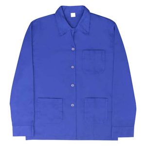 Jaleco Brim Manga Longa Azul Royal | Uniforme Profissional Resistente