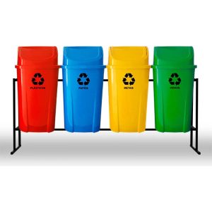 Kit Coleta Seletiva 100 Litros | Solução Completa para Grandes Espaços