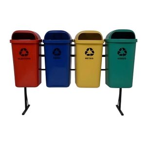 Kit Coleta Seletiva 50 Litros | Módulos de 2 a 6 Lixeiras